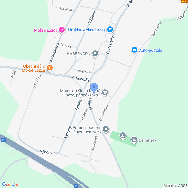Obrázek mapy, kde se nachází škola